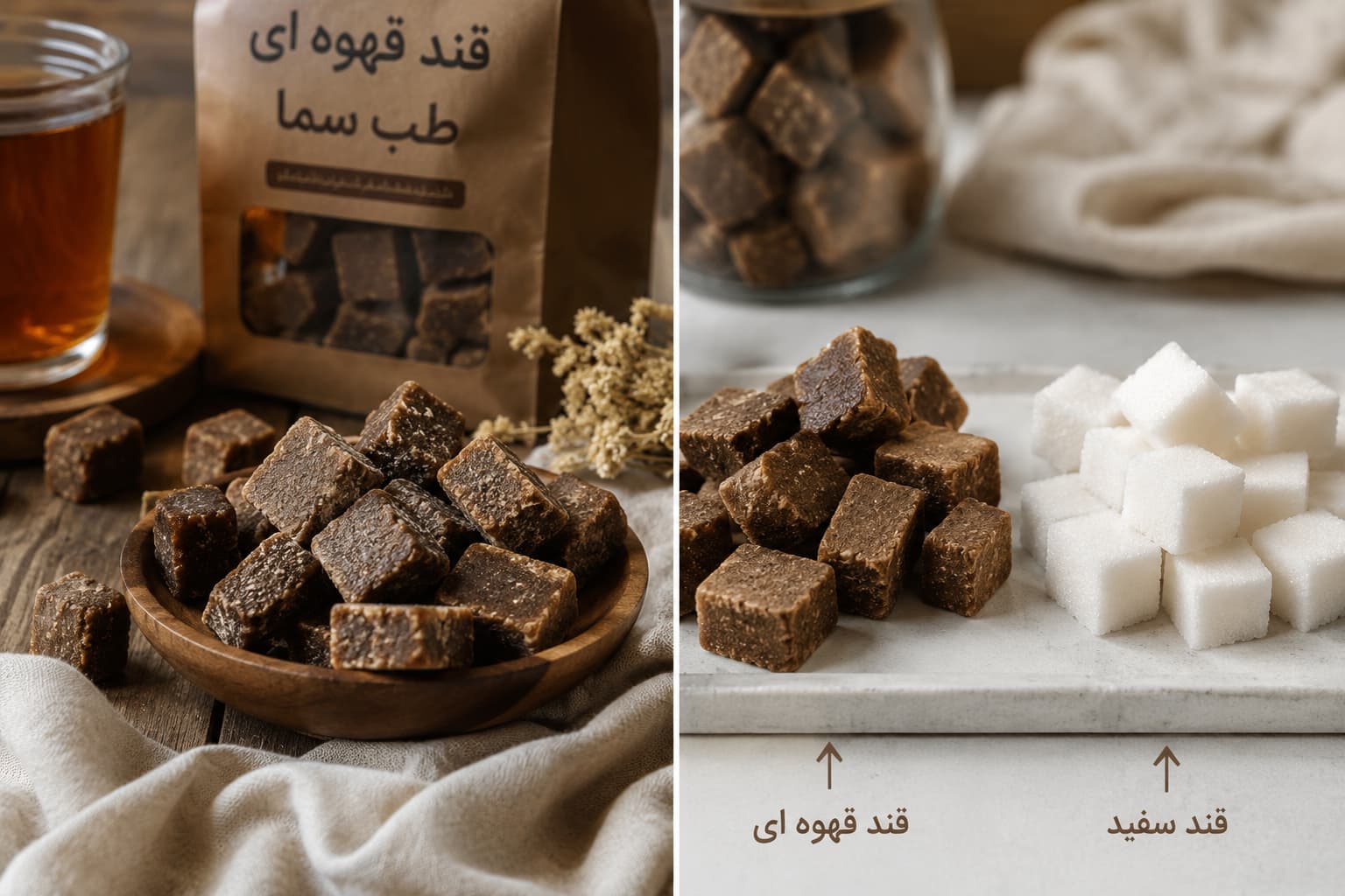 قند قهوه ای طب سما